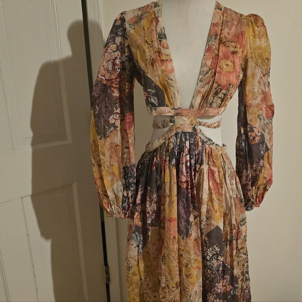Zimmermann Patti Floral Patchwork Maxi Dress Size 1, Small – New Without Tags - Picture 3 of 5